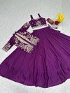 Pc 566 Chinon Embroidery Work Indo Western Collections